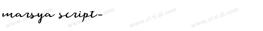 marsya script字体转换